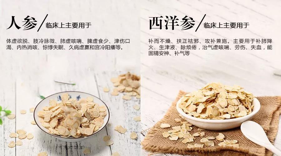 人参与西洋参的功效和区别